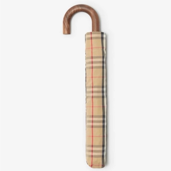 BURBERRY CHECK FOLDING UMBRELLA - Picture 1 of 7